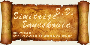 Dimitrije Danesković vizit kartica